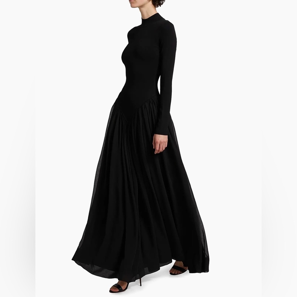 Ronny Kobo Collection Elegant Black Long Sleeve Gown
